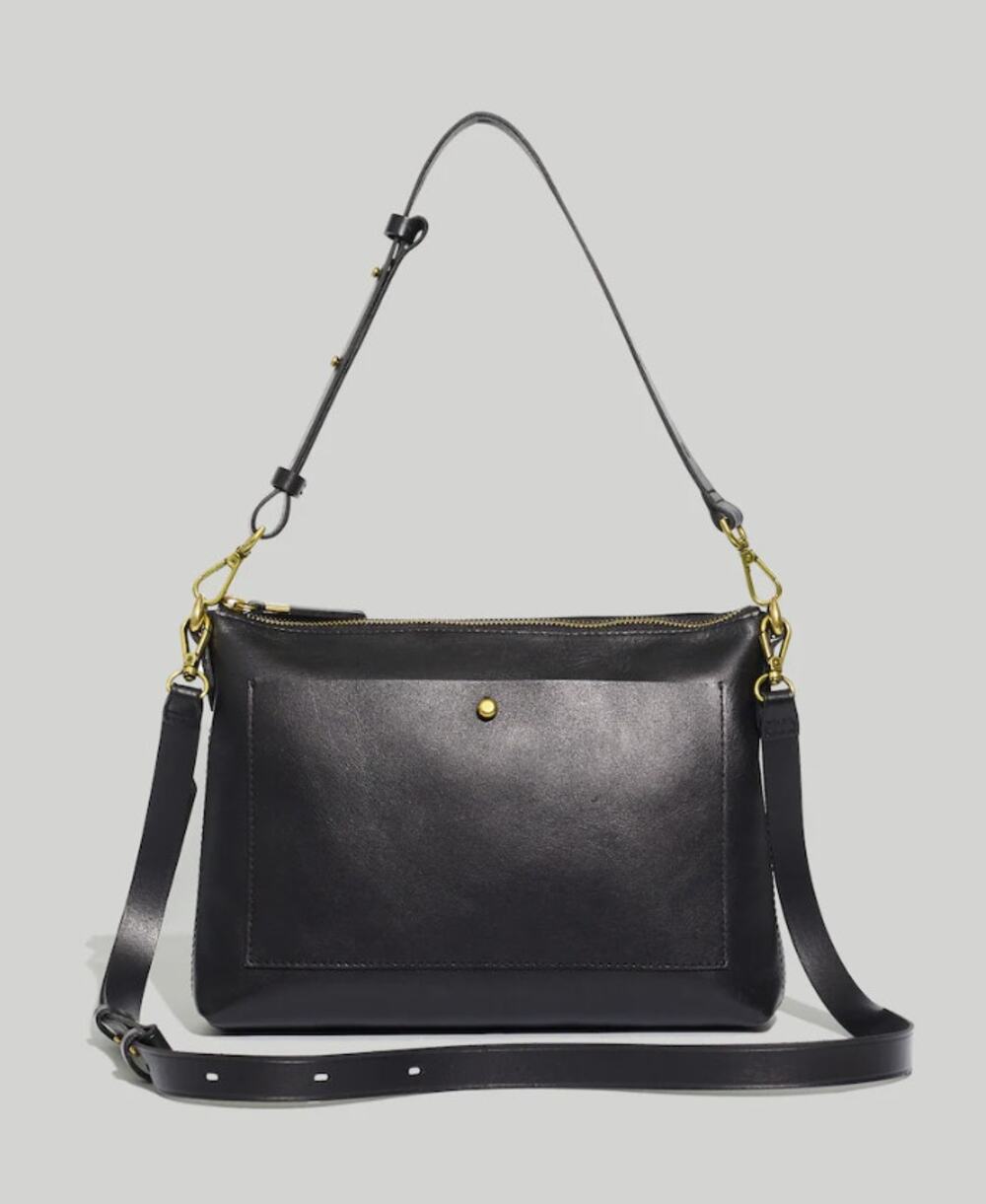 MADEWELL The Transport Shoulder Crossbody Bag Medium Black Leather NC275 NWT